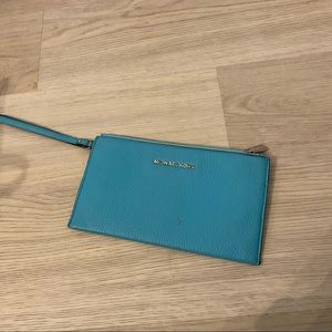 MK | Blue Wristlet Wallet